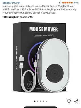 Ina Silver Wireless/Wired Mouse Mover